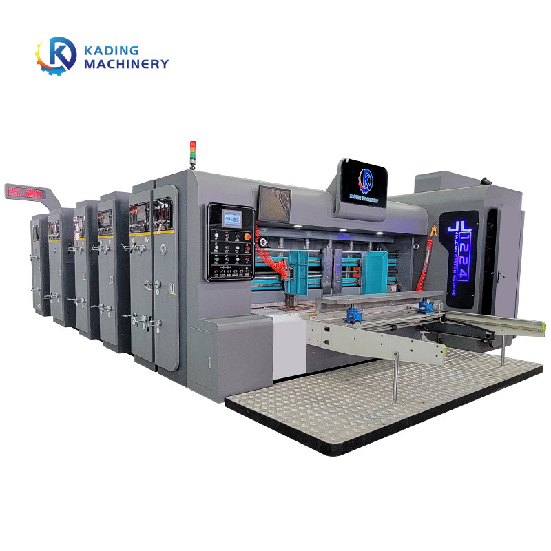 دستگاه چاپ جعبه راه راه فلکسو جوهر پایه آب با کنترل PLC