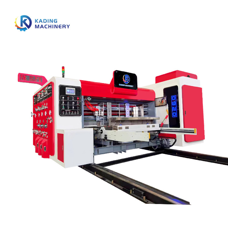 دستگاه چاپ جعبه راه راه تغذیه لبه پیشرو با برش قالب چرخشی